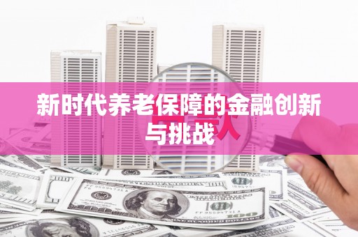 马关新时代养老保障的金融创新与挑战
