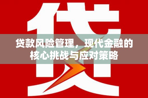 马关贷款风险管理，现代金融的核心挑战与应对策略