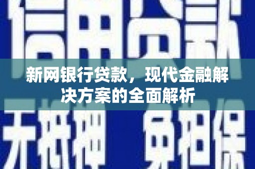 马关新网银行贷款，现代金融解决方案的全面解析