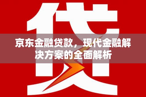 马关京东金融贷款，现代金融解决方案的全面解析
