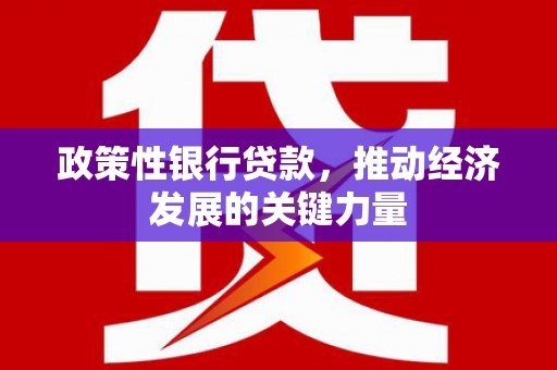 马关政策性银行贷款，推动经济发展的关键力量