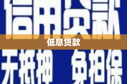 马关低息贷款