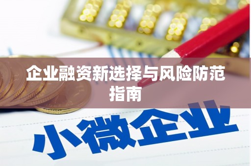 马关企业融资新选择与风险防范指南