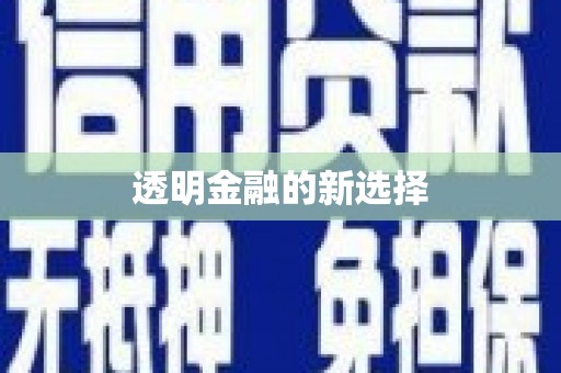马关透明金融的新选择
